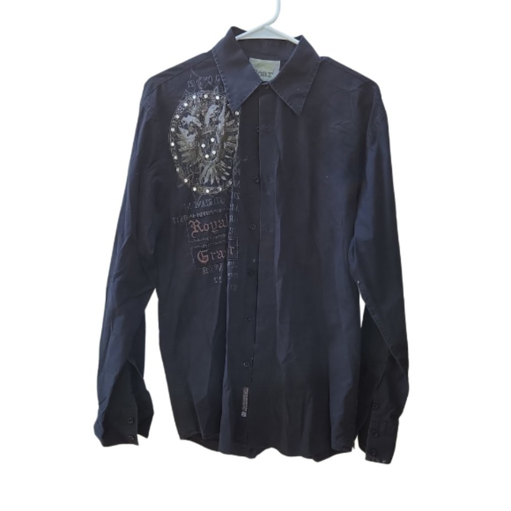 Roar Button Up Button Down Shirt Size Medium